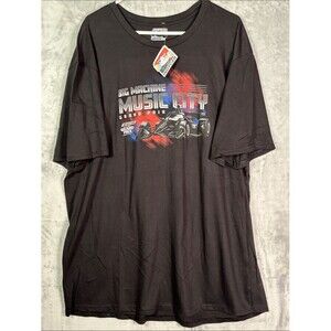 NWT New Indycar Black Big Machine Music City SS Shirt Mens Size 3XL